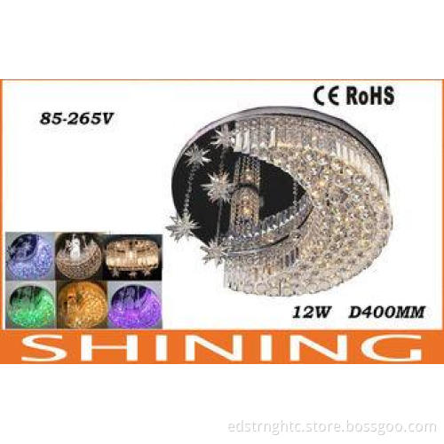 D400mm 12W Energy Saving Pendant Crystal Light , 220V RGB L